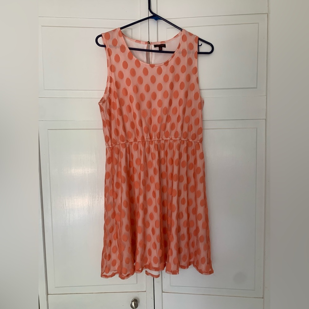Ultra pink Coral Polka dot dress.  Perfect for summer. Size XL